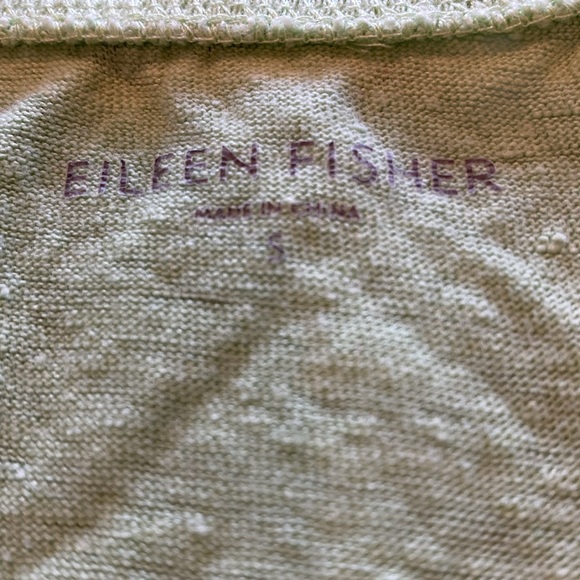 Eileen Fisher Organic Linen Mint Green Tee - Picture 3 of 8